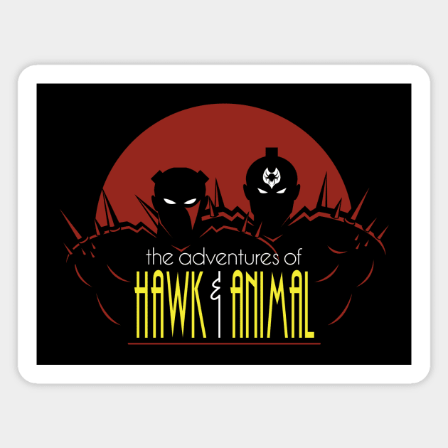 Hawk & Animal Sticker by wolfkrusemark